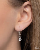 Paparazzi "Marquise Maneuver" White Necklace & Earring Set Paparazzi Jewelry