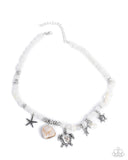 Paparazzi "Operation Ocean" White Necklace & Earring Set Paparazzi Jewelry