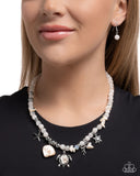 Paparazzi "Operation Ocean" White Necklace & Earring Set Paparazzi Jewelry