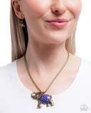 Paparazzi "Empathetic Elephant" Purple Necklace & Earring Set Paparazzi Jewelry