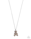 Paparazzi "Twinkling Teddy" Brown Necklace & Earring Set Paparazzi Jewelry