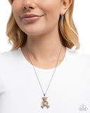Paparazzi "Twinkling Teddy" Brown Necklace & Earring Set Paparazzi Jewelry