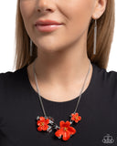 Paparazzi "Floral Forecast" Red Necklace & Earring Set Paparazzi Jewelry