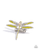 Paparazzi "Dragonfly Delivery" Yellow Ring Paparazzi Jewelry