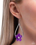 Paparazzi "Tropical Teardrop" Purple Earrings Paparazzi Jewelry