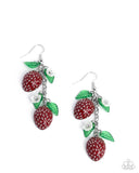 Paparazzi "Seize the Strawberries" Red Earrings Paparazzi Jewelry