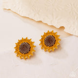 Paparazzi "Blooming Beat" Brown Post Earrings Paparazzi Jewelry
