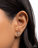 Paparazzi "Sacred Shimmer" White Post Earrings Paparazzi Jewelry