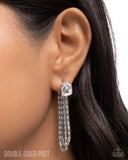 Paparazzi "Cascading Collection" White Post Earrings Paparazzi Jewelry