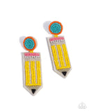 Paparazzi "Phenomenal Pencil" Yellow Post Earrings Paparazzi Jewelry