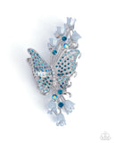 Paparazzi "Fluttering French" Blue Hair Clip Paparazzi Jewelry