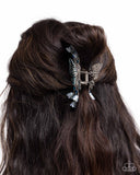 Paparazzi "Fluttering French" Blue Hair Clip Paparazzi Jewelry