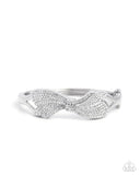 Paparazzi "Blissful Bow" White Bracelet Paparazzi Jewelry