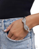 Paparazzi "Blissful Bow" White Bracelet Paparazzi Jewelry