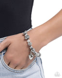 Paparazzi "Pensive Polish" White Bracelet Paparazzi Jewelry