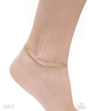 Paparazzi "Actionable Anklet" Gold Anklet Bracelet Paparazzi Jewelry