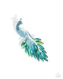 Paparazzi "Peacock Pedestal" Blue Brooch Pin Paparazzi Jewelry