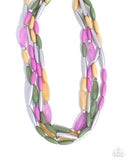 Paparazzi "Milky Mambo" Green Necklace & Earring Set Paparazzi Jewelry