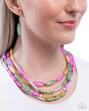 Paparazzi "Milky Mambo" Green Necklace & Earring Set Paparazzi Jewelry