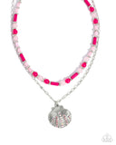 Paparazzi "Superior Seashell" Pink Necklace & Earring Set Paparazzi Jewelry