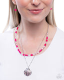 Paparazzi "Superior Seashell" Pink Necklace & Earring Set Paparazzi Jewelry