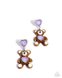 Paparazzi "Traditional Teddy" Purple Post Earrings Paparazzi Jewelry