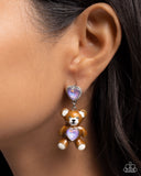 Paparazzi "Traditional Teddy" Purple Post Earrings Paparazzi Jewelry
