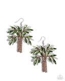 Paparazzi "Palm Tree Pizzazz" Green Earrings Paparazzi Jewelry