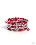 Paparazzi "Memorable Masterpiece" Red Bracelet Paparazzi Jewelry