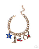 Paparazzi "All-American Adornment" Gold Bracelet Paparazzi Jewelry