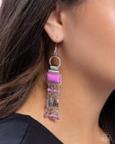 Paparazzi "Complimentary Cascade" Purple Earrings Paparazzi Jewelry
