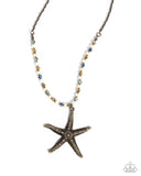 Paparazzi "Starfish Symphony" Brass Necklace & Earring Set Paparazzi Jewelry