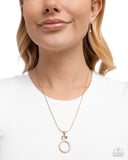 Paparazzi "Promise Ring" Gold Necklace & Earring Set Paparazzi Jewelry