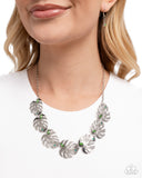 Paparazzi "Leafy Legato" Green Necklace & Earring Set Paparazzi Jewelry