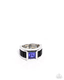 Paparazzi "Encased Entrepreneur" Blue Mens Ring Paparazzi Jewelry