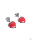 Paparazzi "Rustic Reinvention" Red Post Earrings Paparazzi Jewelry