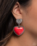 Paparazzi "Rustic Reinvention" Red Post Earrings Paparazzi Jewelry