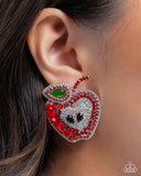 Paparazzi "Apple for the Teacher" Red Post Earrings Paparazzi Jewelry