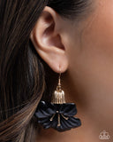 Paparazzi "Blossoming Boardroom" Black Earrings Paparazzi Jewelry