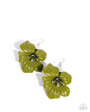 Paparazzi "Blossoming Boardroom" Green Earrings Paparazzi Jewelry