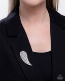 Paparazzi "Angelic Affection" White Brooch Pin Paparazzi Jewelry