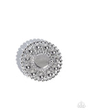 Paparazzi "Posh Paladin" White Brooch Pin Paparazzi Jewelry