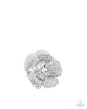 Paparazzi "Festive Flourish" White Brooch Pin Paparazzi Jewelry