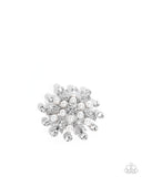 Paparazzi "Pearly Prologue" White Brooch Pin Paparazzi Jewelry
