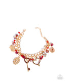 Paparazzi "Queen of the Party" Red Bracelet Paparazzi Jewelry