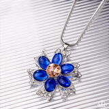 Paparazzi "Floral Figurehead" Blue Necklace & Earring Set Paparazzi Jewelry