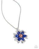 Paparazzi "Floral Figurehead" Blue Necklace & Earring Set Paparazzi Jewelry