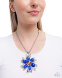 Paparazzi "Floral Figurehead" Blue Necklace & Earring Set Paparazzi Jewelry