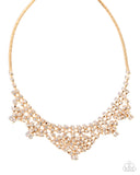 Paparazzi "Square Selfie" Gold Necklace & Earring Set Paparazzi Jewelry