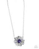 Paparazzi "Floral Form" Purple Necklace & Earring Set Paparazzi Jewelry